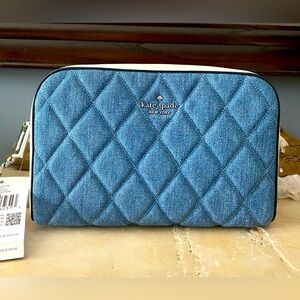 Kate Spade Denim Blue Quilted Crossbody